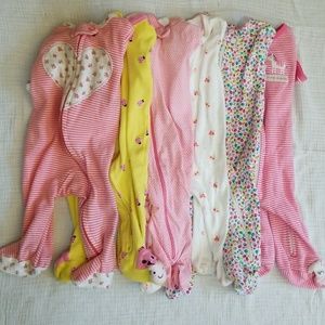 Carter's footed zip up pjs bundle!